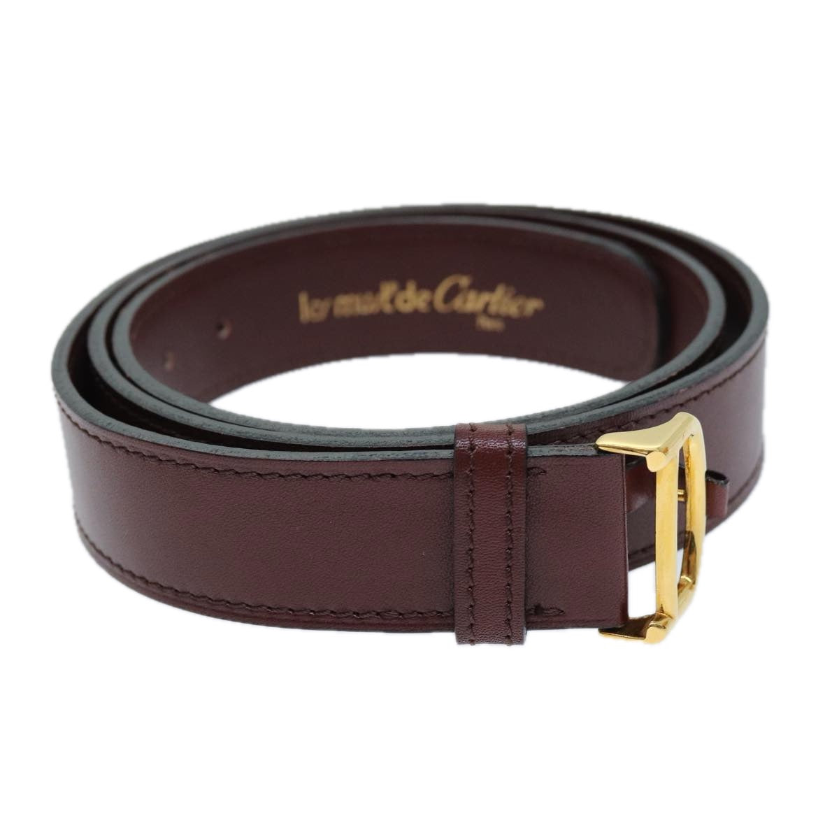 Cartier Burgundy Leather Belt 