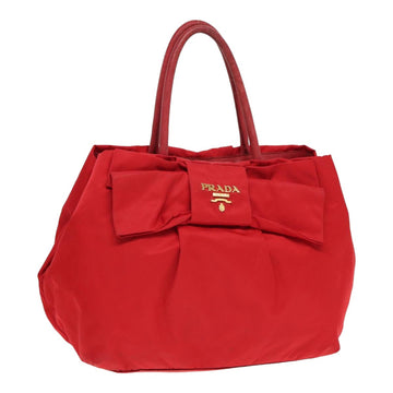 Prada Ribbon Red Synthetic Handbag 