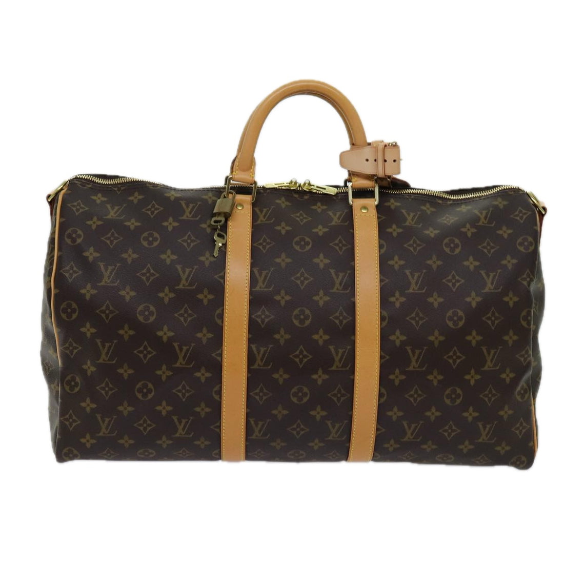 Louis Vuitton Keepall Bandouliere 50 Brown Canvas Travel Bag