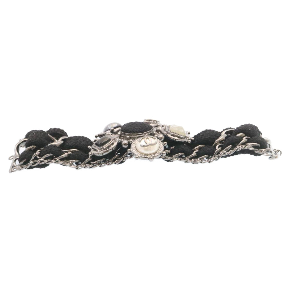 Chanel Black Metal Bracelet 