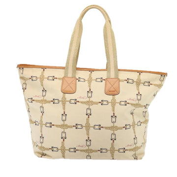 Bally White Canvas Tote Bag