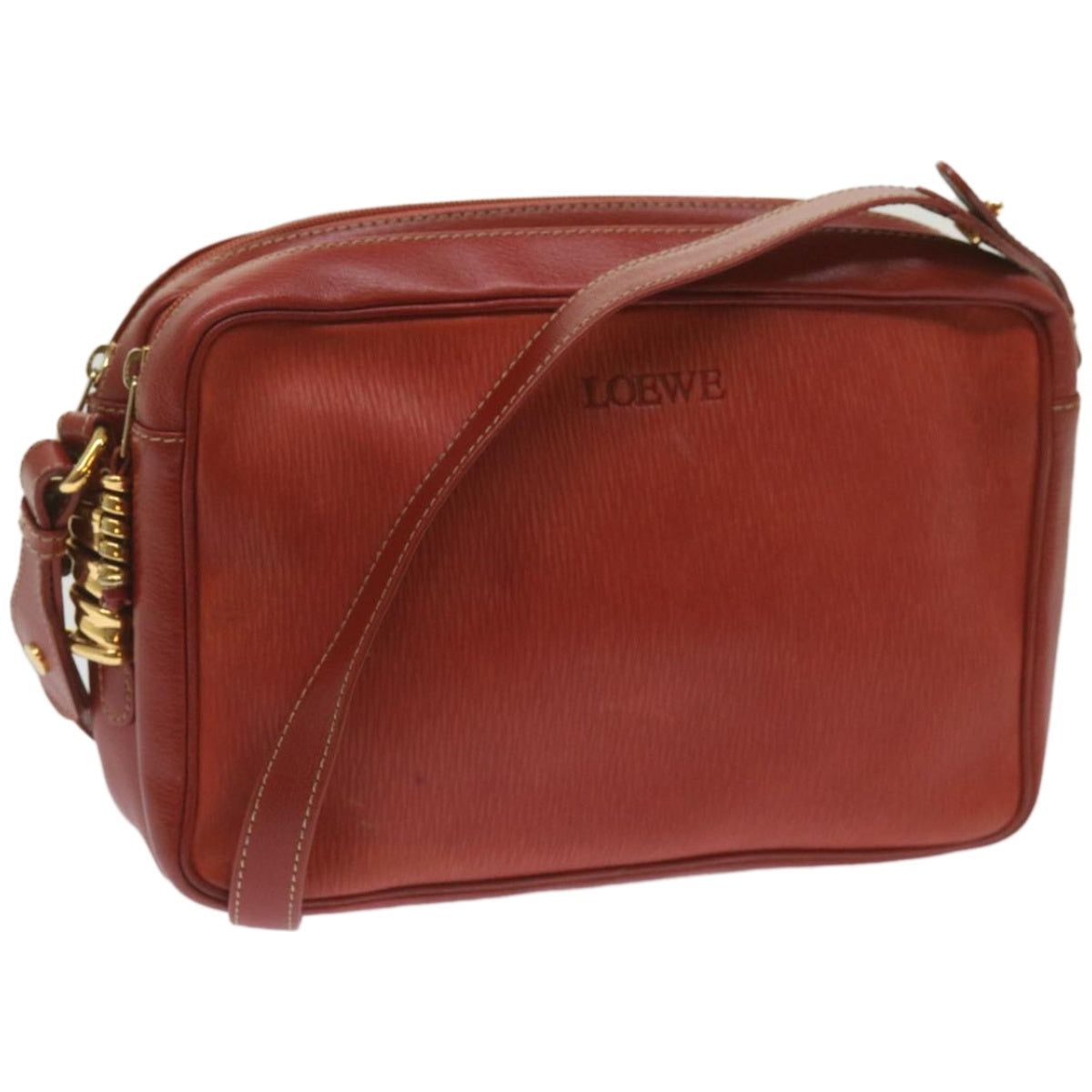 Loewe Red Leather Shoulder Bag