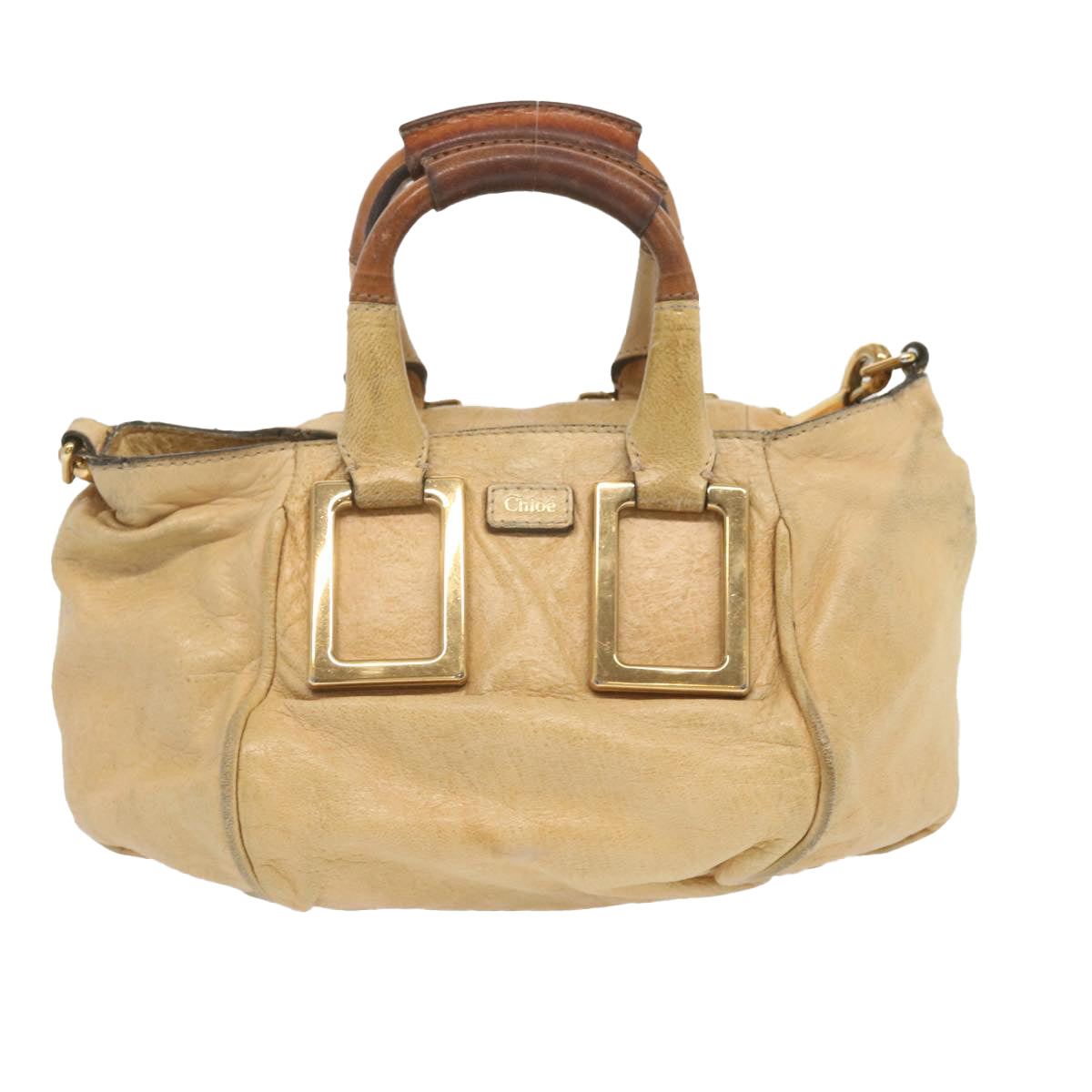 Chloé Ethel Beige Leather Shoulder Bag