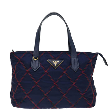 Prada Navy Synthetic Tote Bag