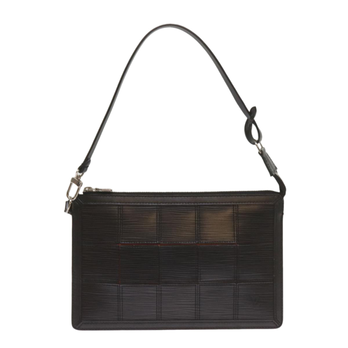 Louis Vuitton Delmonico Black Leather Clutch Bag