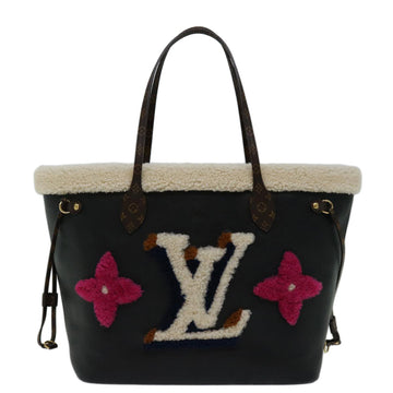 Louis Vuitton Neverfull MM Black Canvas Tote Bag