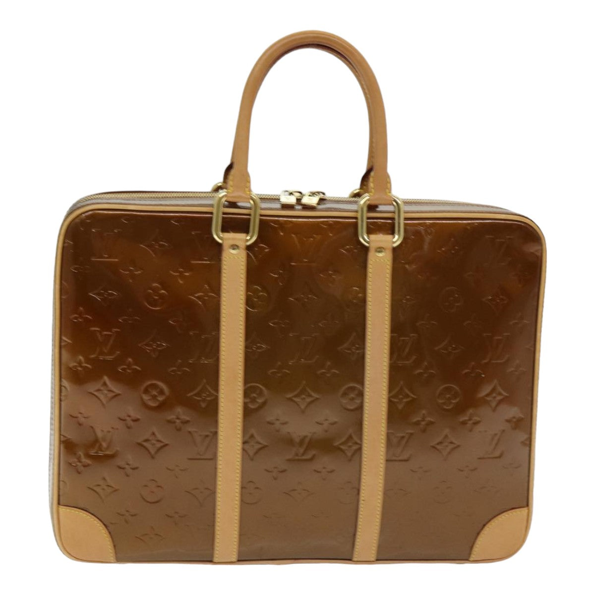 Louis Vuitton Vandam Brown Patent Leather Handbag 