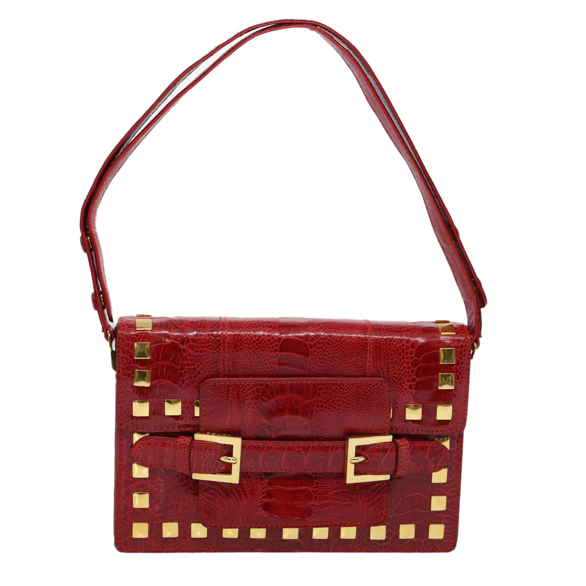 Fendi Red Leather Shoulder Bag