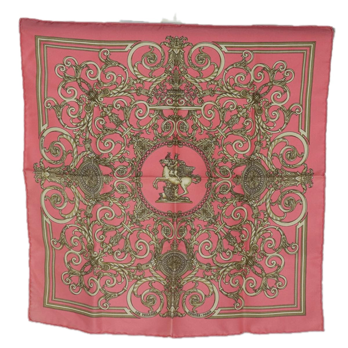 Hermès Carré Pink Silk Scarf 