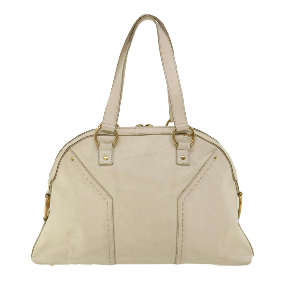 Yves Saint Laurent Muse White Leather Shoulder Bag