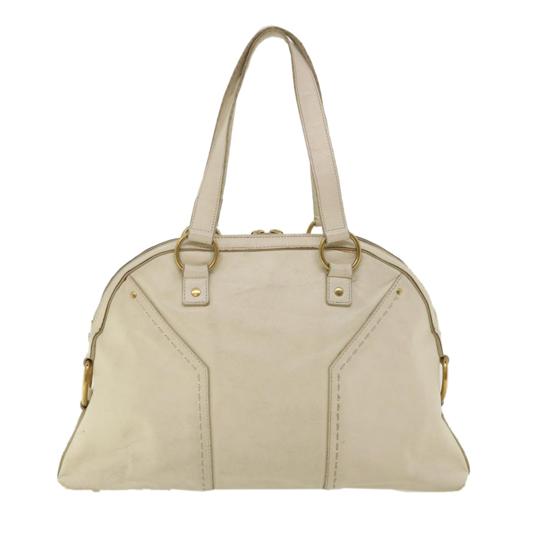 Yves Saint Laurent Muse White Leather Shoulder Bag