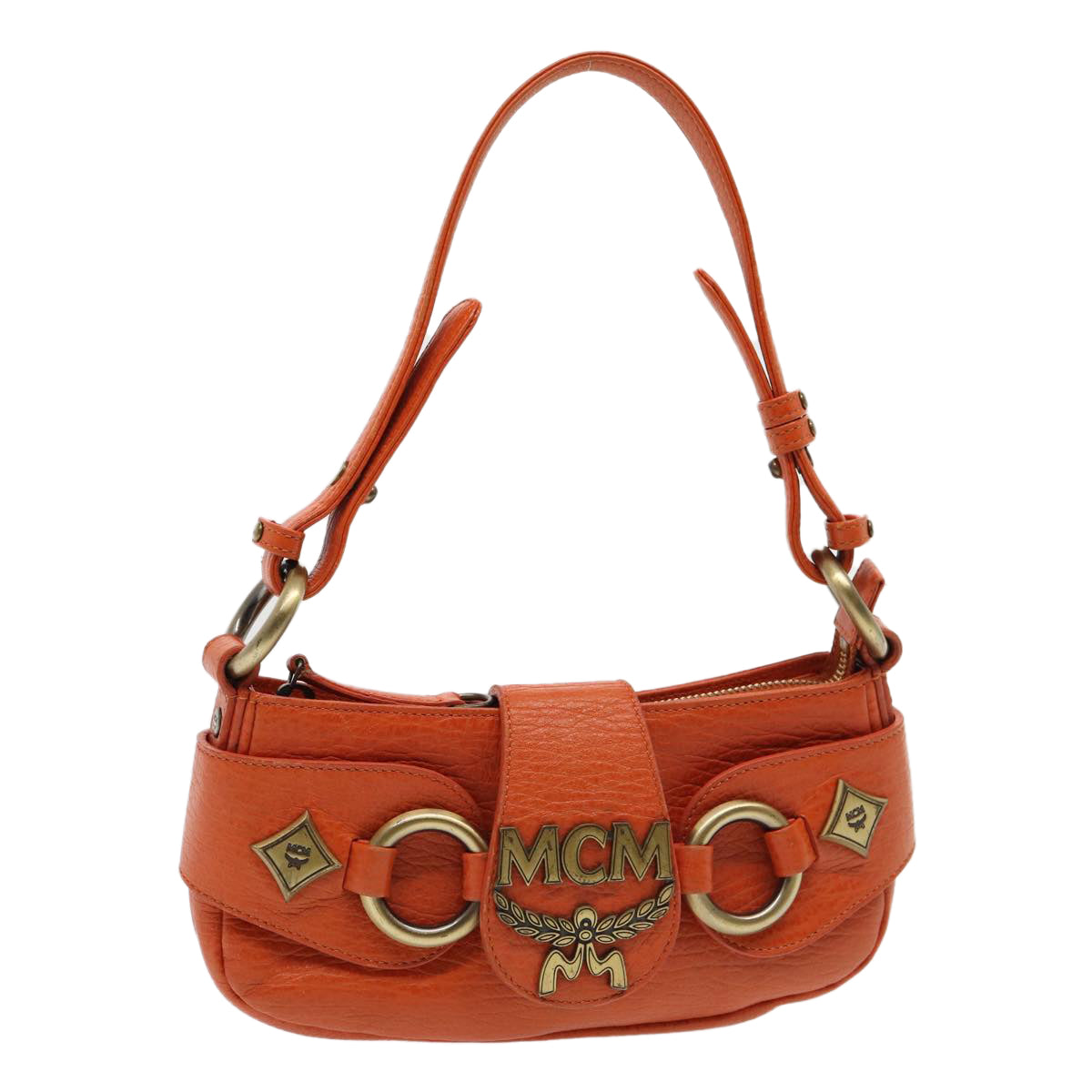 MCM Orange Leather Handbag 