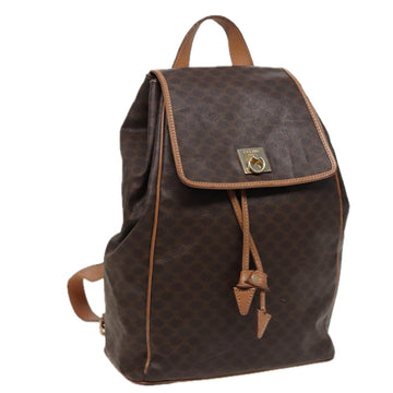 Céline Macadam Brown Canvas Backpack Bag