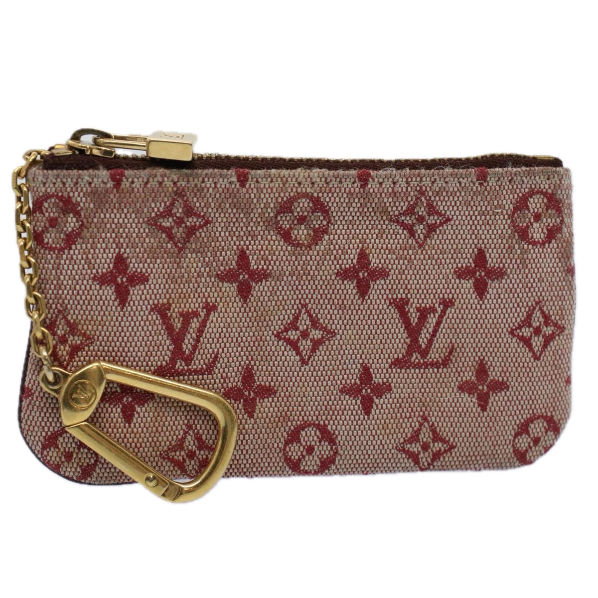 Louis Vuitton Pochette Clés Red Leather Wallet 