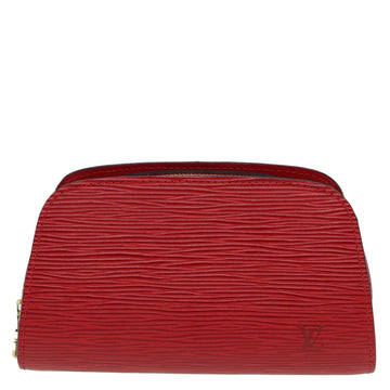 Louis Vuitton Dauphine Burgundy Leather Clutch Bag