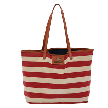 Burberry Red Canvas Tote Bag