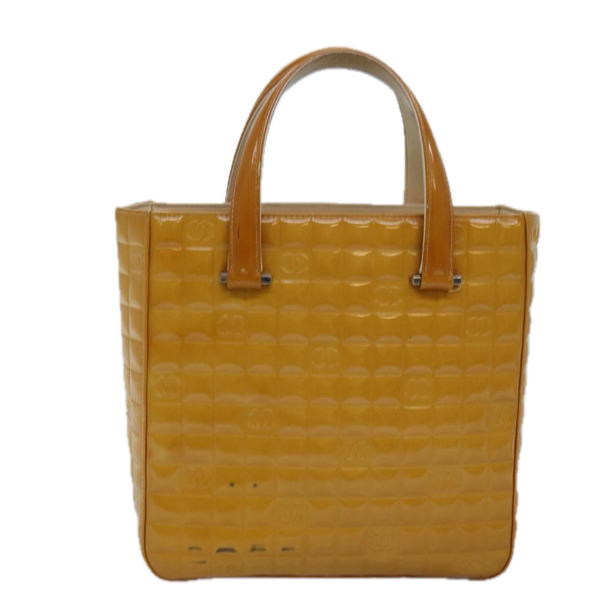 Chanel Chocolate bar Yellow Patent Leather Tote Bag