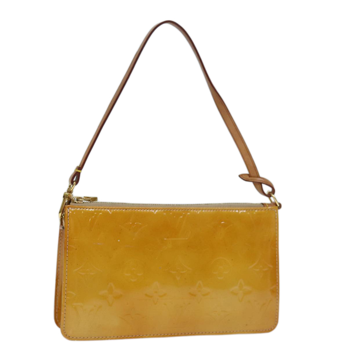 Louis Vuitton Lexington Yellow Patent Leather Clutch Bag