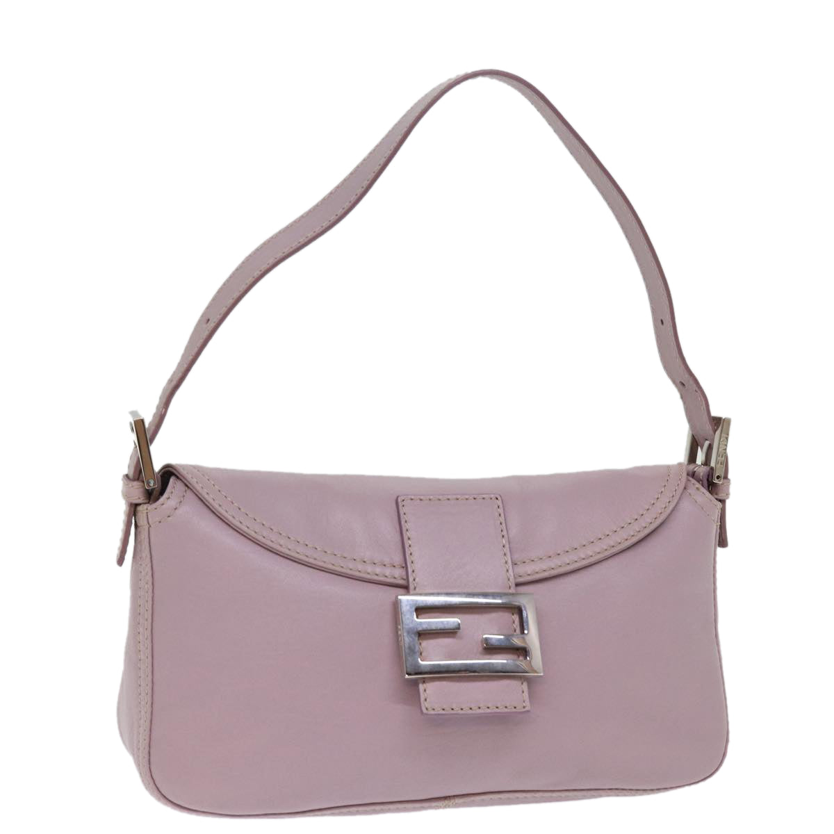 Fendi Mamma Baguette Pink Leather Shoulder Bag