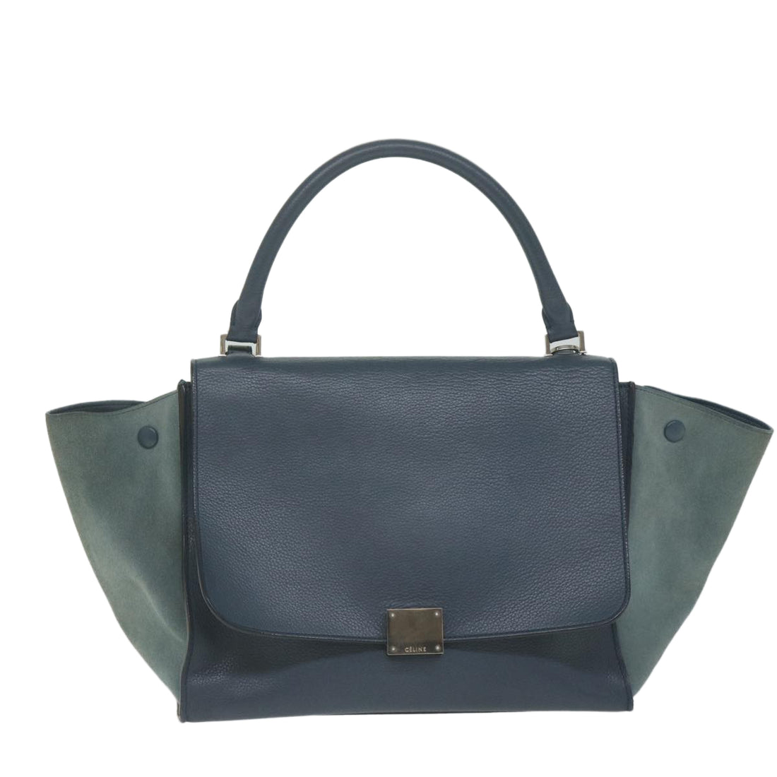 Céline Trapèze Navy Suede Handbag 