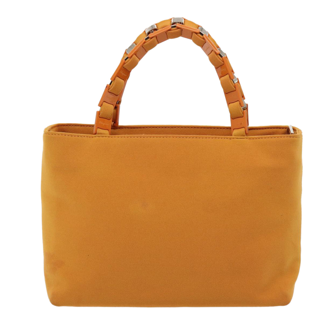 Salvatore Ferragamo Vara Orange Canvas Handbag 