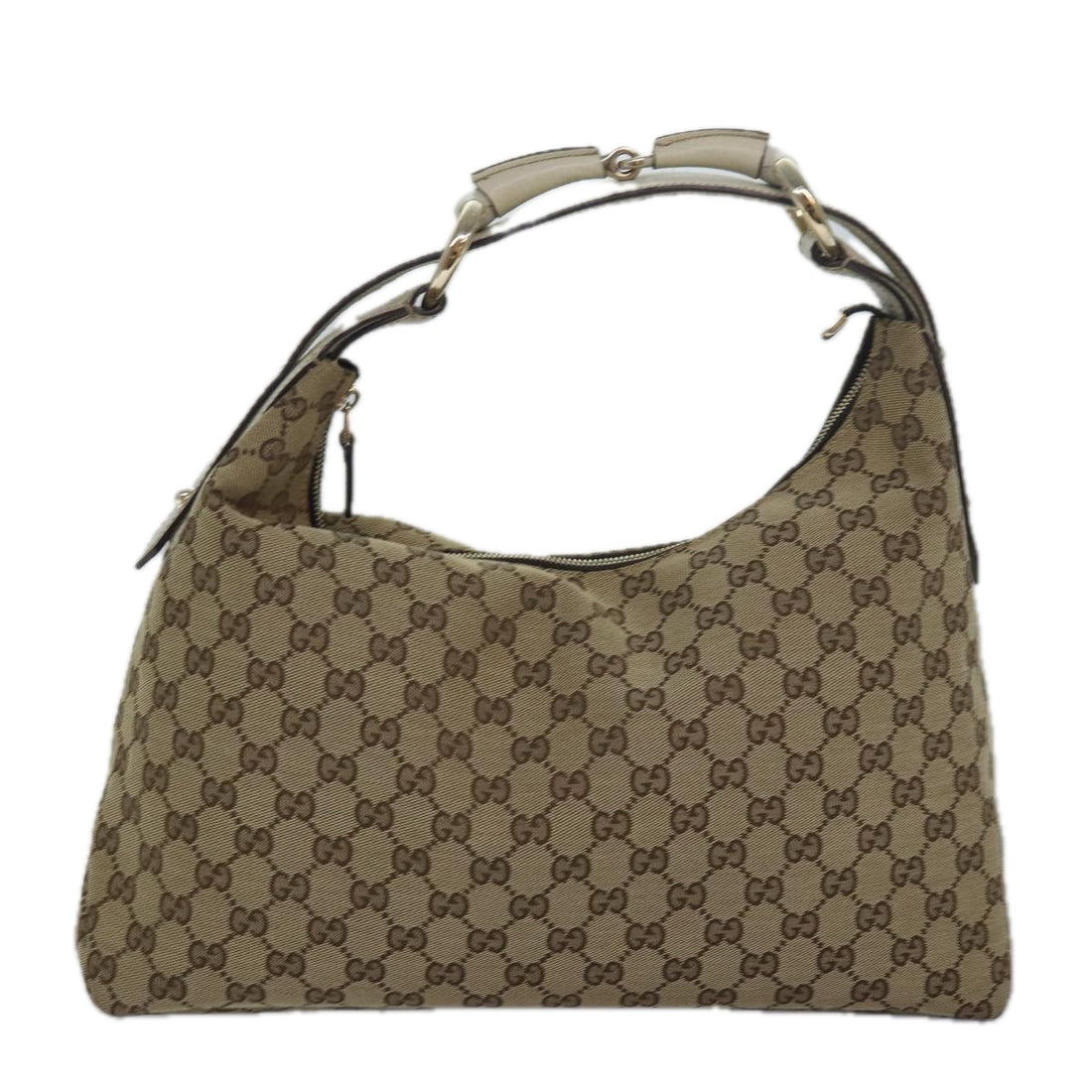 Gucci Hobo Beige Canvas Shopper Bag