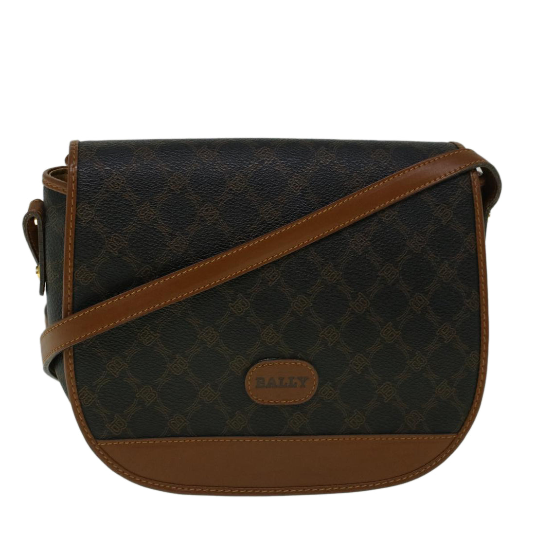 Bally Brown Canvas Shoulder Bag