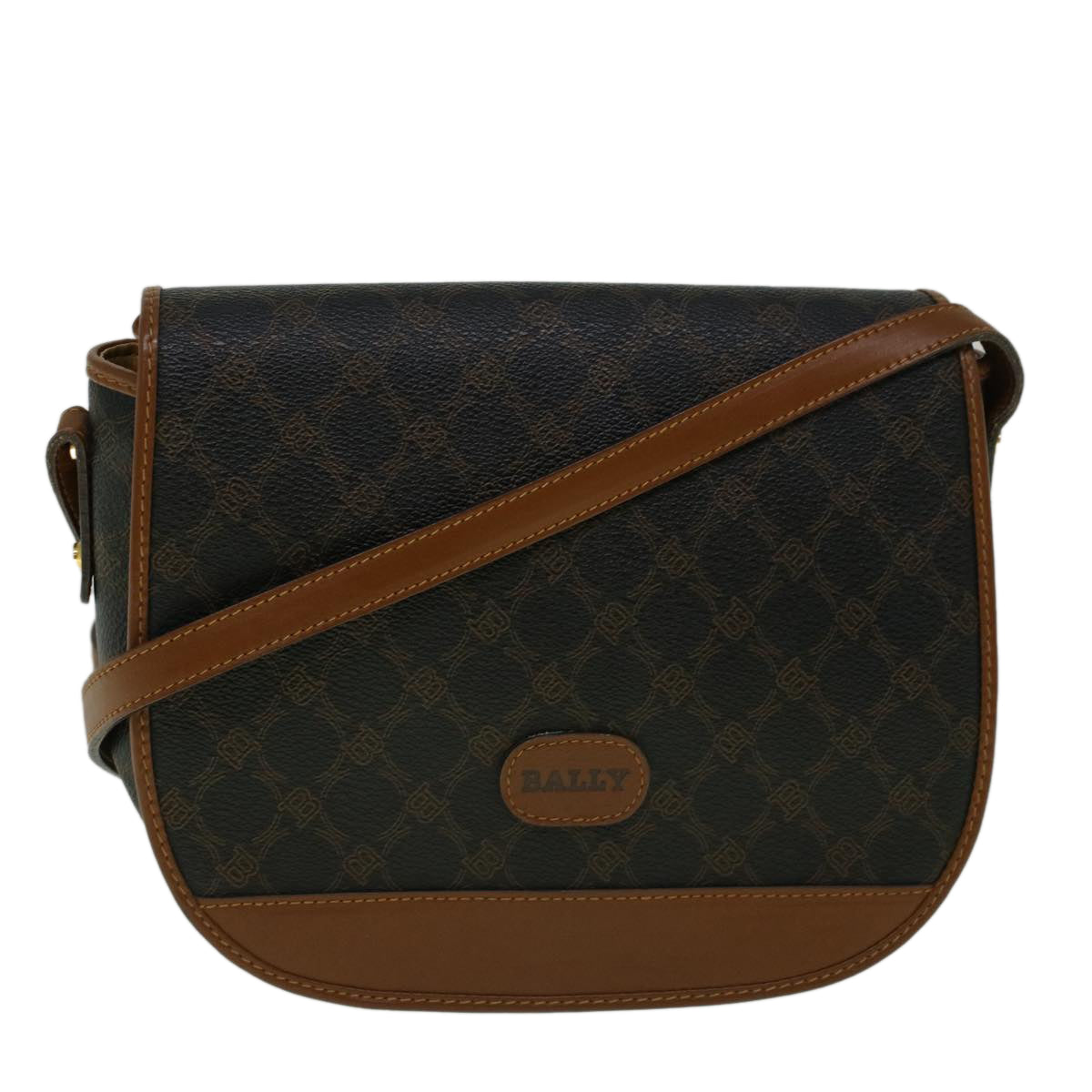 Bally Brown Canvas Shoulder Bag