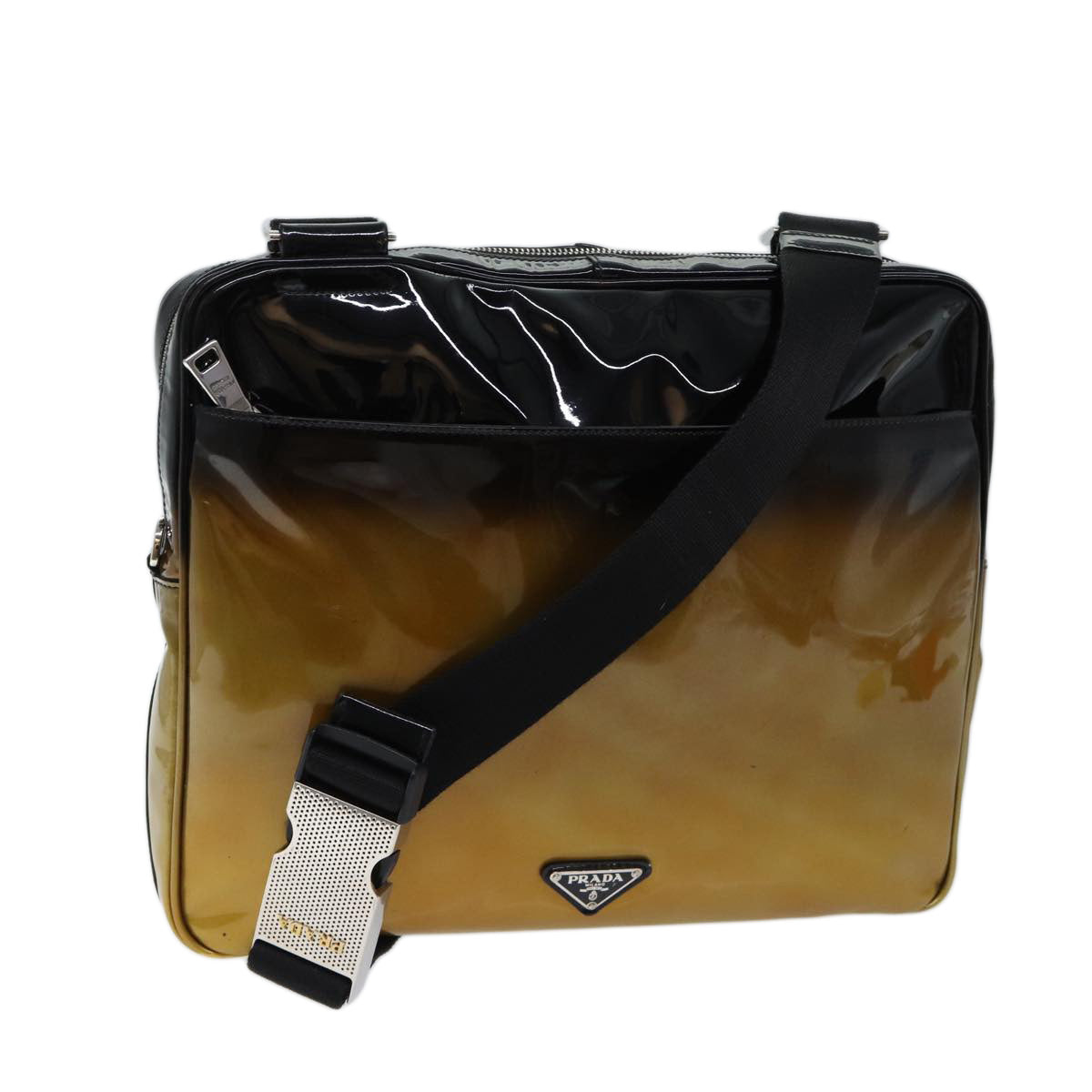 Prada Black Patent Leather Shoulder Bag