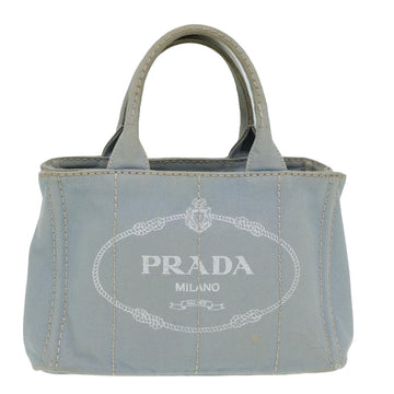 Prada Canapa Blue Canvas Handbag 