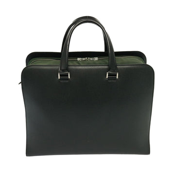 Louis Vuitton Nevsky Green Leather Briefcase Bag