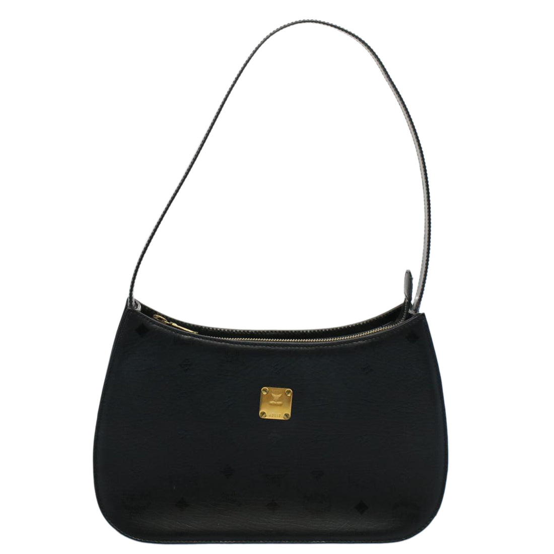 MCM Black Canvas Shoulder Bag