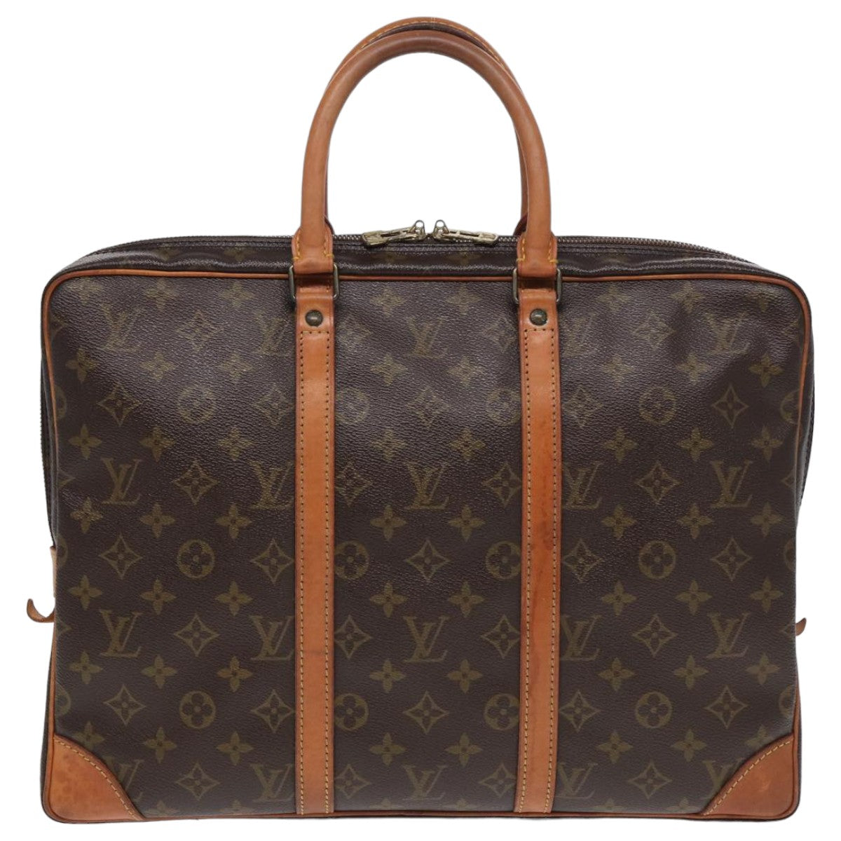 Louis Vuitton Voyage Brown Canvas Handbag 