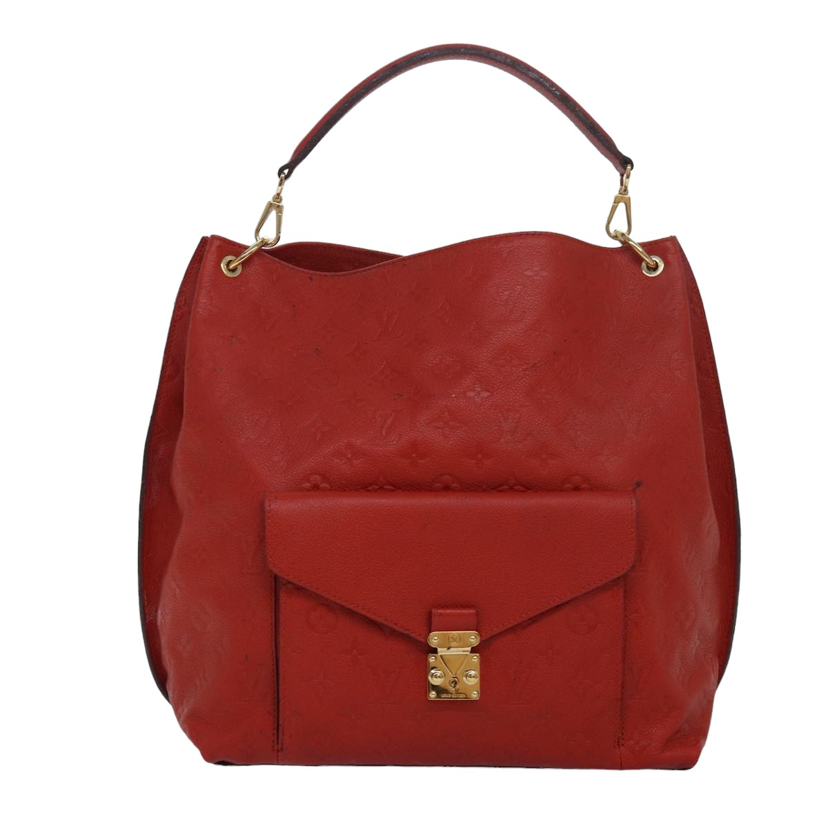 Louis Vuitton Metis Red Leather Handbag 