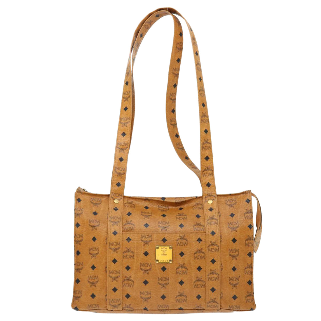 MCM Visetos Brown Ceramic Shoulder Bag