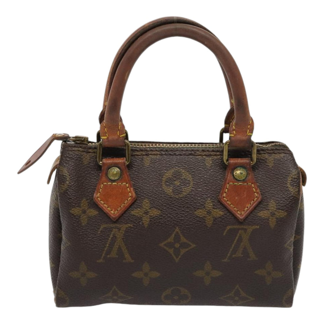 Louis Vuitton Mini speedy Brown Leather Handbag 