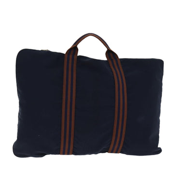 Hermès Fourre tout Navy Cotton Travel Bag