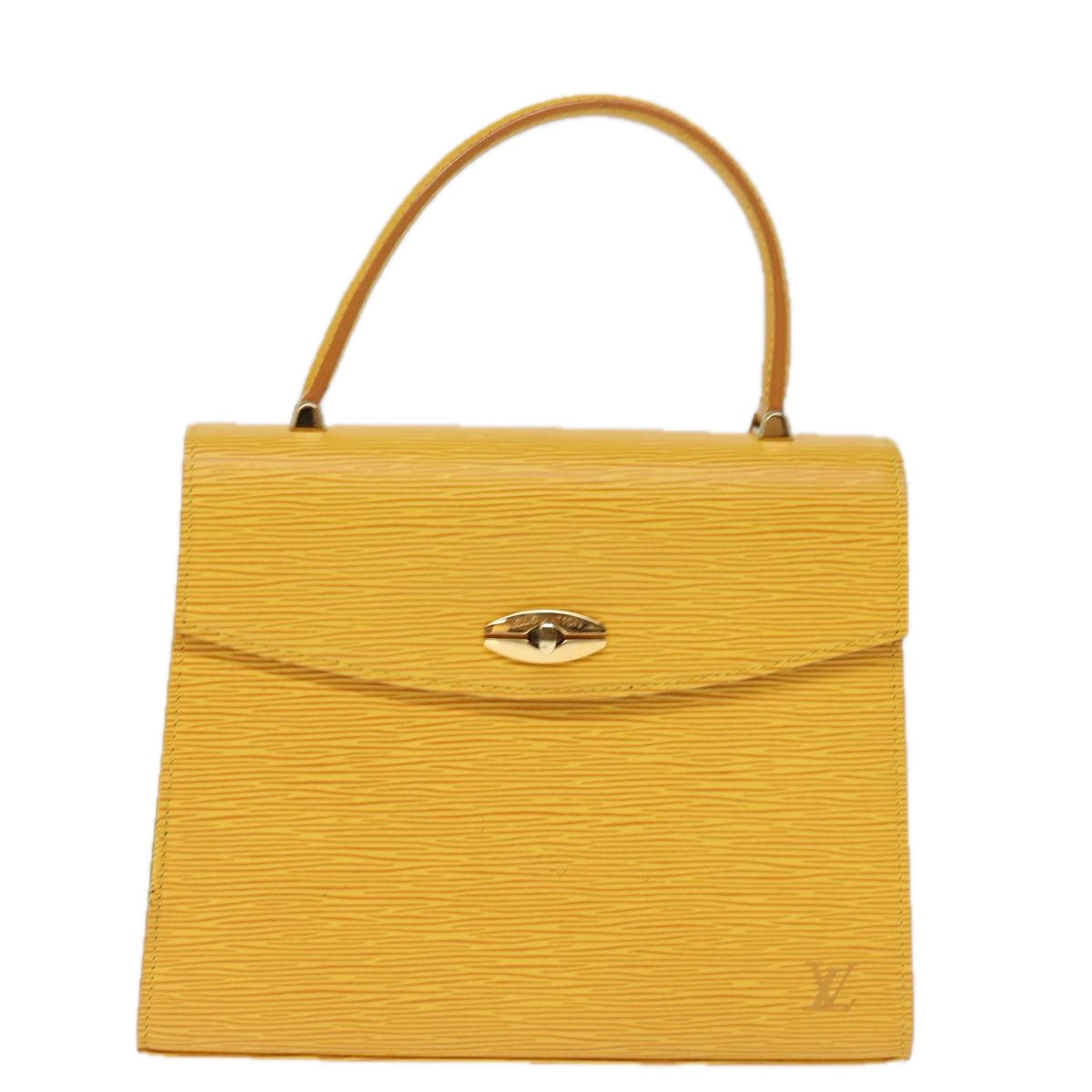 Louis Vuitton Malesherbes Yellow Leather Handbag 