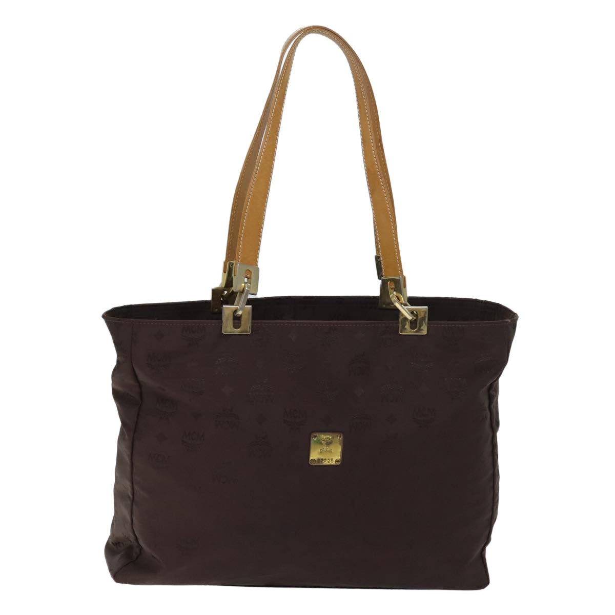 MCM Visetos Brown Synthetic Tote Bag