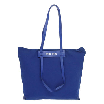 Miu Miu Blue Canvas Tote Bag