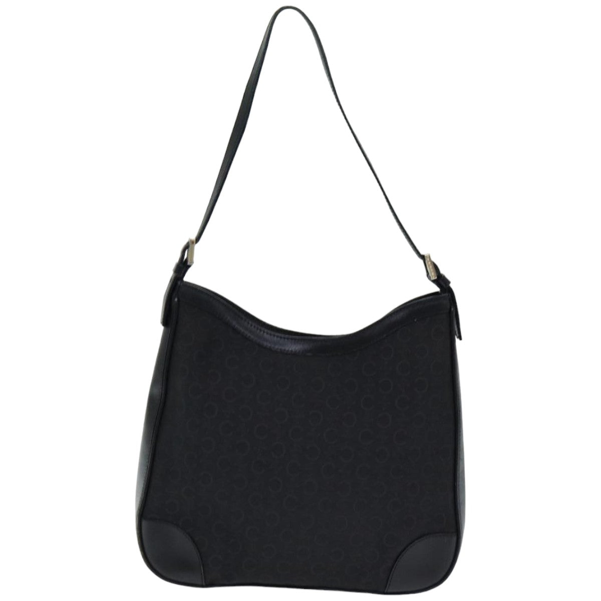 Céline Hobo Black Canvas Shoulder Bag