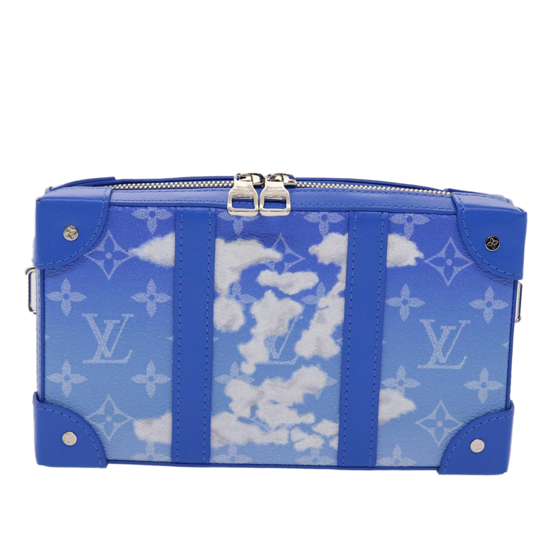 Louis Vuitton Trunk Blue Canvas Shoulder Bag