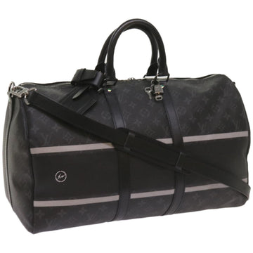 Louis Vuitton Keepall Bandouliere 45 Black Canvas Travel Bag