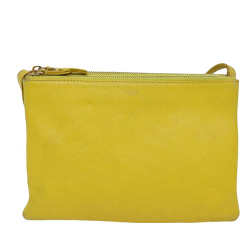 Céline Trio Yellow Leather Shoulder Bag