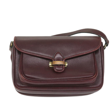 Gucci Burgundy Leather Shoulder Bag