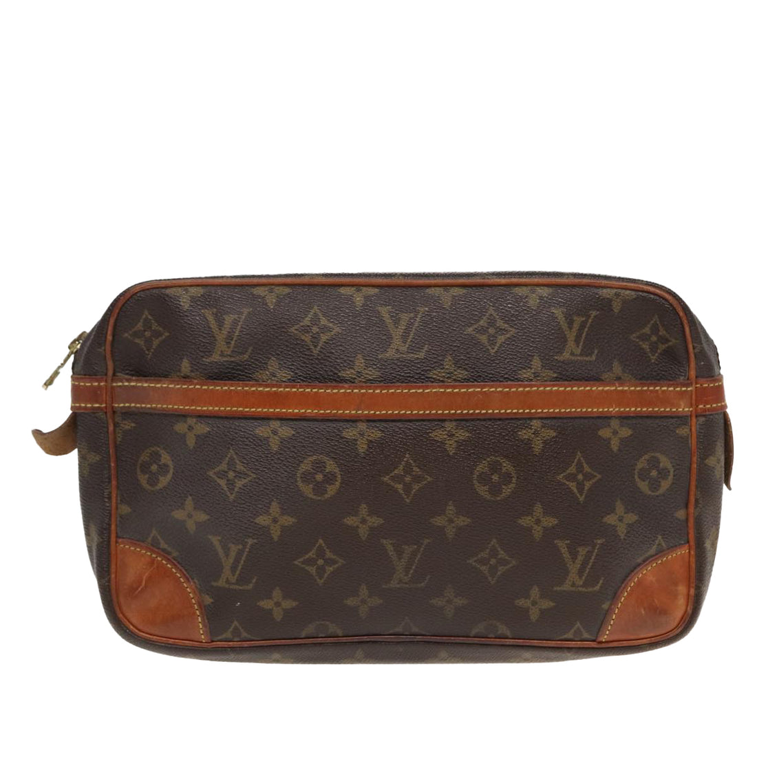 Louis Vuitton Compiègne Brown Canvas Clutch Bag