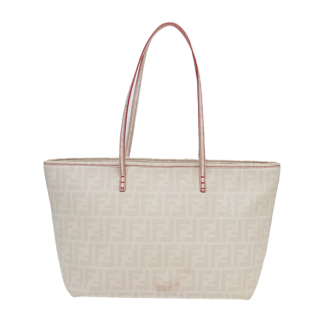 Fendi Zucca White Canvas Tote Bag