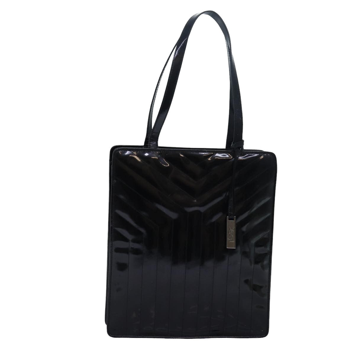 Yves Saint Laurent Black Patent Leather Tote Bag