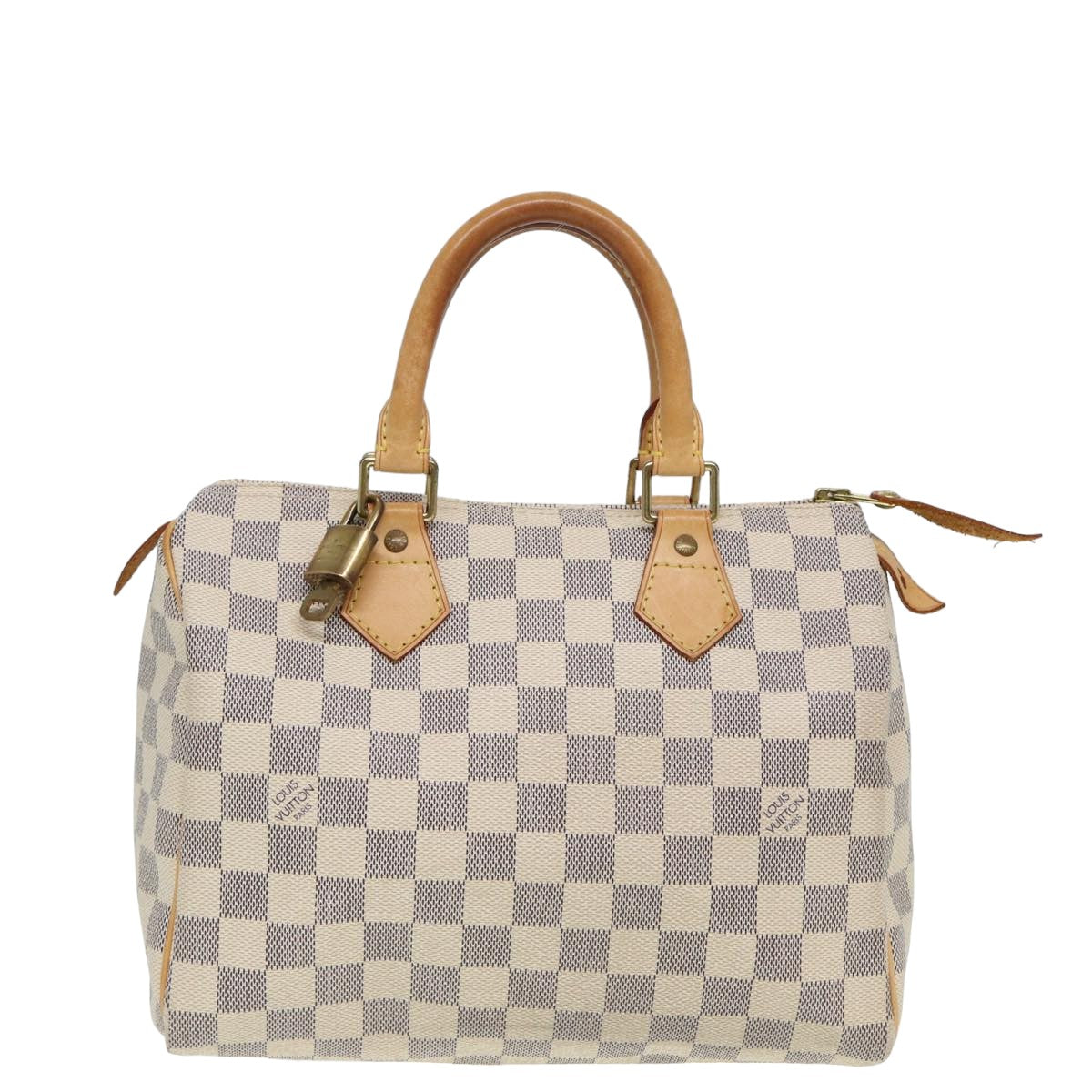 Louis Vuitton Speedy 25 Beige Canvas Handbag 