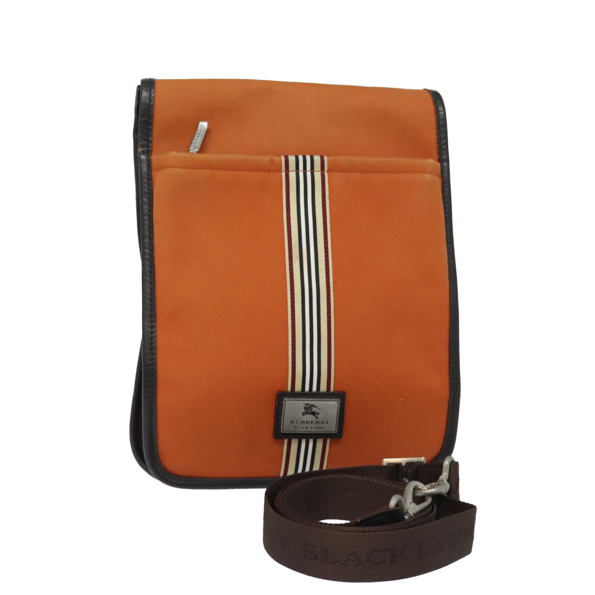 Burberry Orange Canvas Shoulder Bag